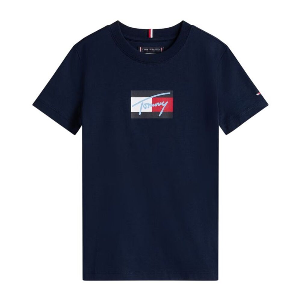 Tommy Hilfiger Childrens/Kids Script Logo T-Shirt / Night Navy